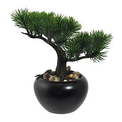 Umělá bonsaj Borovice v květináči zelená, 19 cm 