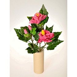 Umělá květina Ibišek svazek růžová, 35 cm
