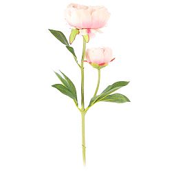 Umělá květina Pivoňka světle růžová, 58 cm