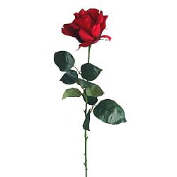 Umělá květina Růže červená, 60 cm