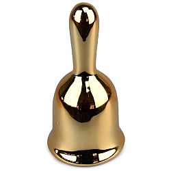 Vánoční keramický zvonek, zlatá