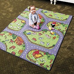 Vopi Dětský koberec Farma, 200 x 200 cm