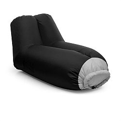 Blum Airlounge, nafukovací sedačka, 90 x 80 x 150 cm, batoh, pratelná, polyester, černá