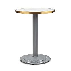 Blum Patras Jewel, mramorový stolek, secesní styl, Ø57,5cm, v:75cm, litinový stojan