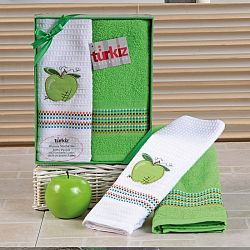 Dárková sada ručníku a utěrky Mimosa jablko 50x70 cm bavlna