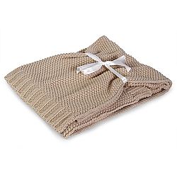 Pletená dětská deka Tully béžová 75x100 cm ecru