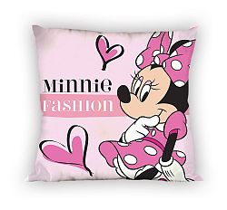 Povlak na dětský polštářek Minnie 40x40 cm růžová