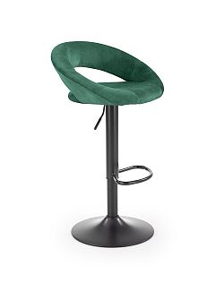 Barová židle H102 samet / kov Halmar Tmavě zelená