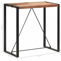 Barový stůl hnědá / černá Dekorhome 110x60x110 cm