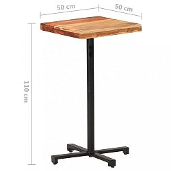 Barový stůl hnědá / černá Dekorhome 50x50x110 cm