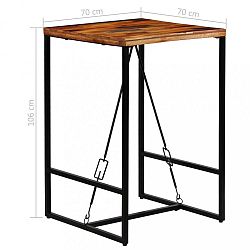 Barový stůl recyklované dřevo Dekorhome 70x70x106 cm