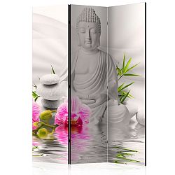 Paraván Buddha and Orchids Dekorhome 135x172 cm (3-dílný)