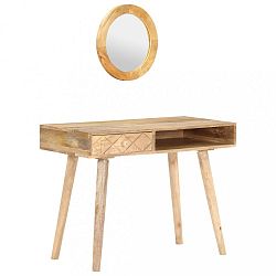Toaletní stolek se zrcadlem mangovníkové dřevo Dekorhome