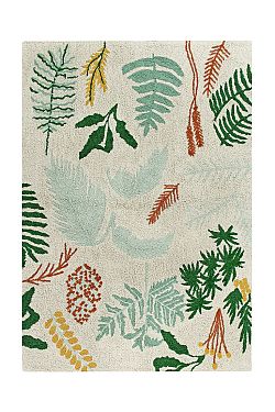 Bio koberec kusový, ručně tkaný Botanic Plants-140x200