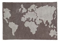 Bio koberec kusový, ručně tkaný World Map-140x200