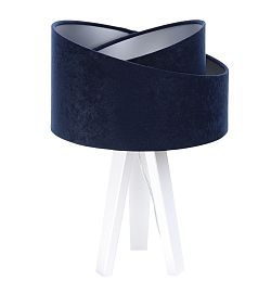 Designová stolní lampa Rijeka, modrá/stříbrná