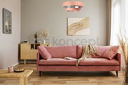 Designová závěsná lampa Trento, růžová/stříbrná
