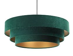 Designová závěsná lampa Trento, zelená/zlatá