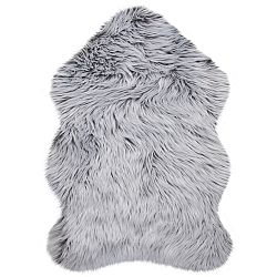 Kusový koberec Anja Faux Fur Helsinki Grey-60x90 tvar kožešiny