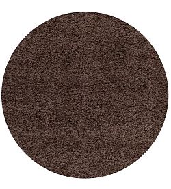 Kusový koberec Life Shaggy 1500 brown kruh-200x200 (průměr) kruh