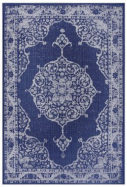 Kusový orientální koberec Flatweave 104817 Blue/Cream-200x290