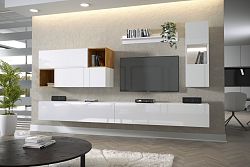 Moderní bytový nábytek Premio G, bílá/bílý lesk