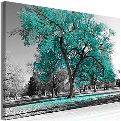 Obraz - Autumn in the Park (1 Part) Wide Turquoise