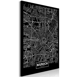 Obraz - Dark Map of Munich (1 Part) Vertical