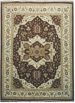 Ručně vázaný kusový koberec Diamond DC-SIRAPI Brown/ivory-245x305