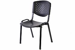Garthen 38259 Stohovatelná plastová kancelářská židle - černá