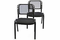 Garthen 38260 Sada stohovatelné kongresové židle 2 kusy - černá