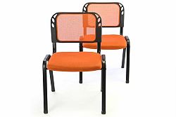 Garthen 40777 Sada 2 stohovatelných kongresových židlí - oranžová