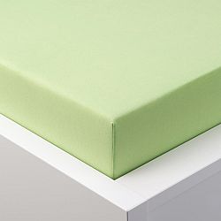 Hermann Cotton Napínací prostěradlo jersey s elastanem zelené 90 x 200 cm