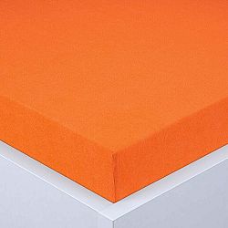 Napínací prostěradlo froté EXCLUSIVE oranžové 180 x 200 cm