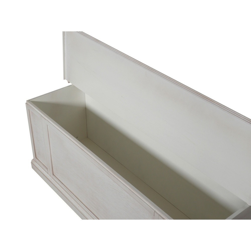Bílá úložná truhla Colette, délka 128 cm
