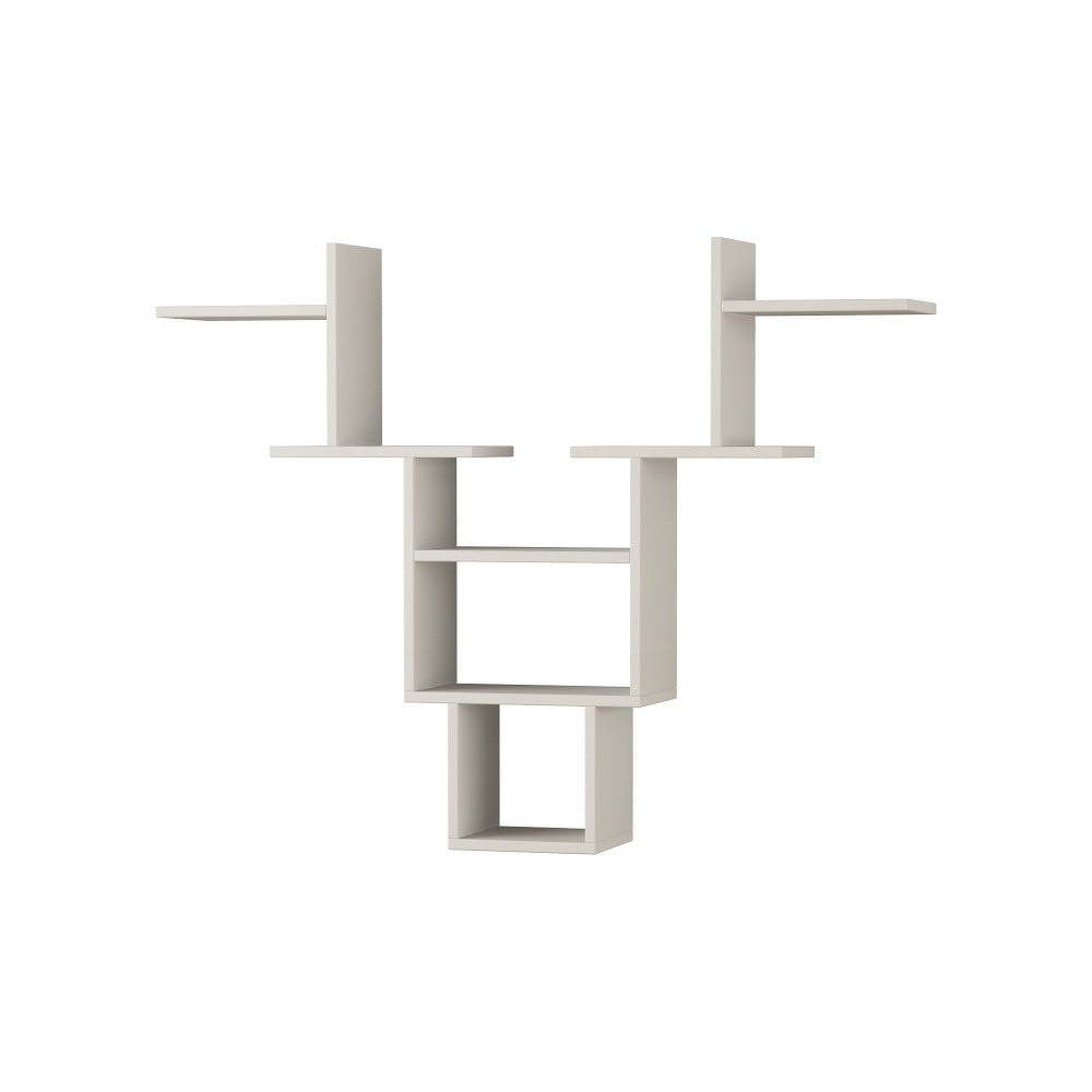 Bílý nástěnný policový díl Homitis Pyramid VeseleBydleni.cz